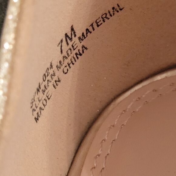 BRAND NEW CHINESE LAUNDRY POINTED TOE GOLD  SHIMMER GLITTER SHOES - Picture 6 of 16